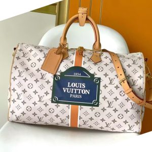 Louis Vuitton - Brown Monogram Bandoulière Keepall 60 – Current Boutique
